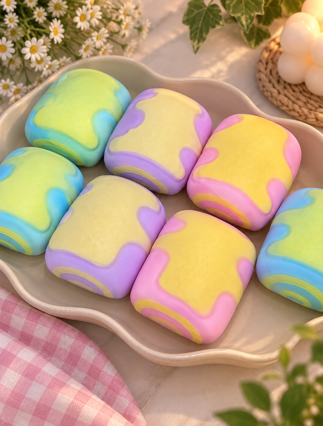 🍥 Pastel Swirl Puffs