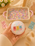🧸 Sequin Filled Gummy Bear Squishy Ball ✨