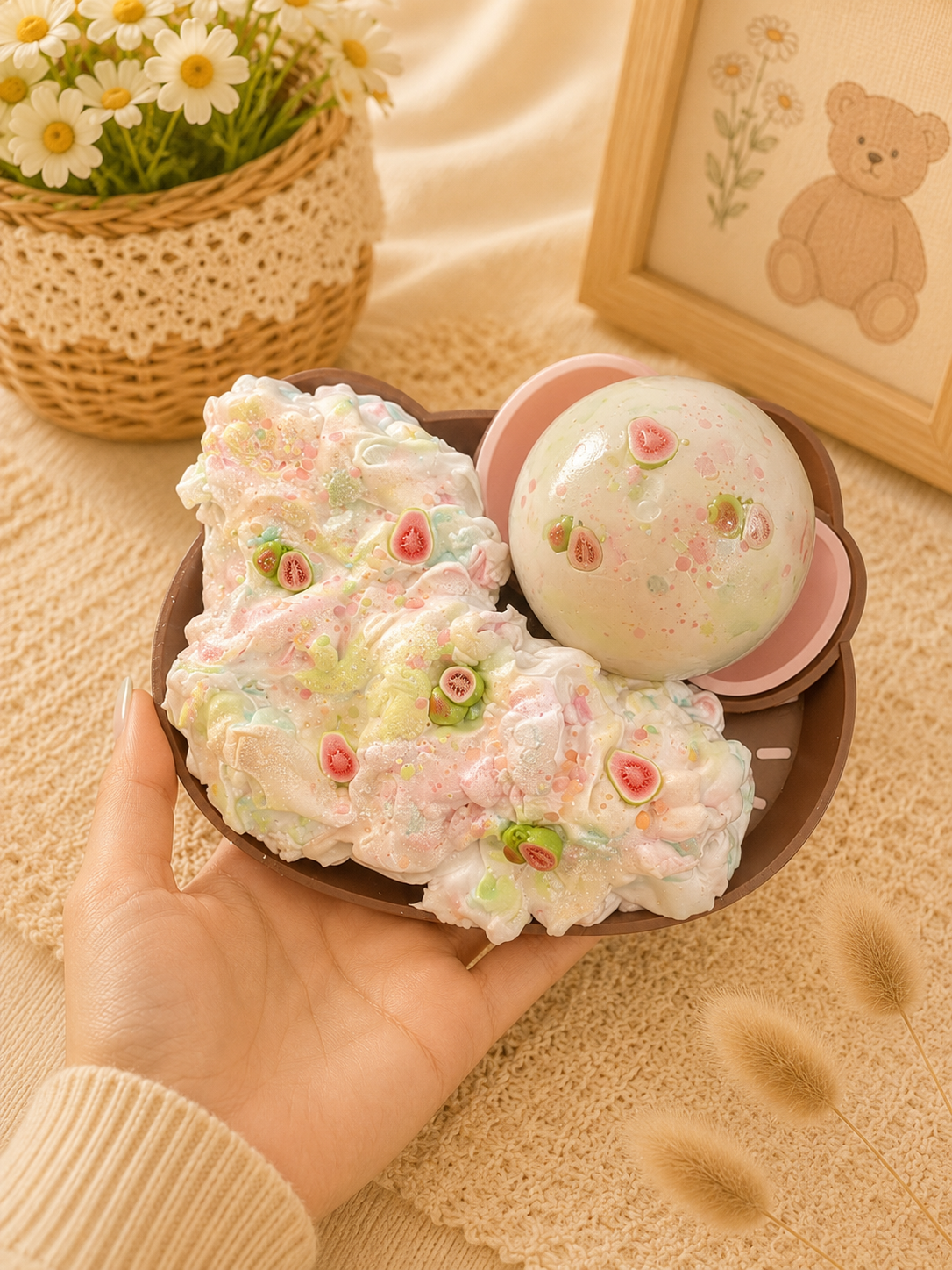 🩷 Handmade Crunchy Guava Squishy 🥝✨