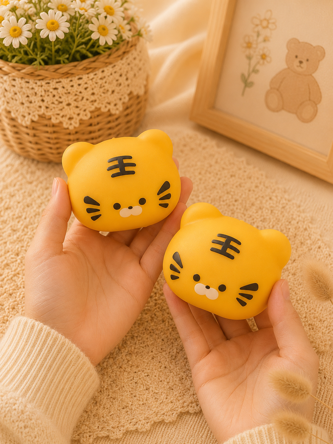 🦁 Crunchy Lion Head Squishy 💛